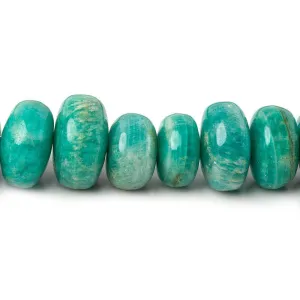 10-13.5mm Amazonite Plain Rondelle Beads 16 inch 67 pieces