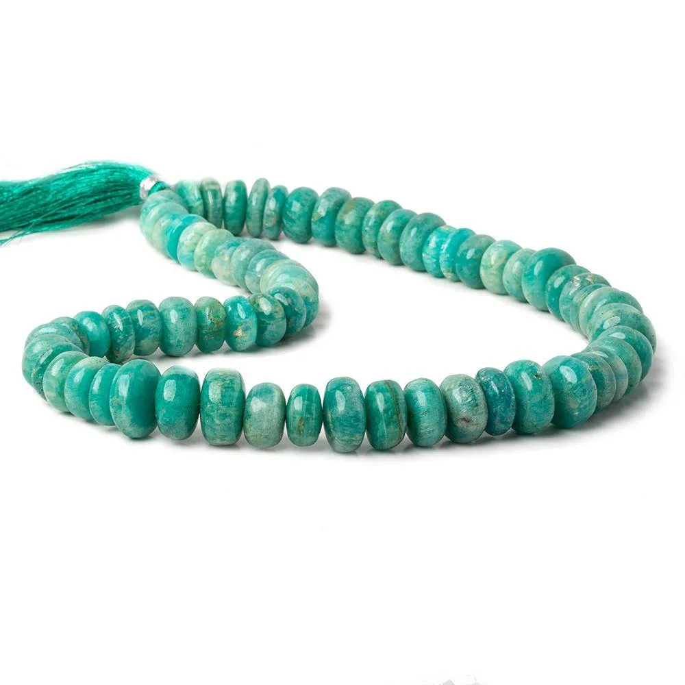 10-13.5mm Amazonite Plain Rondelle Beads 16 inch 67 pieces