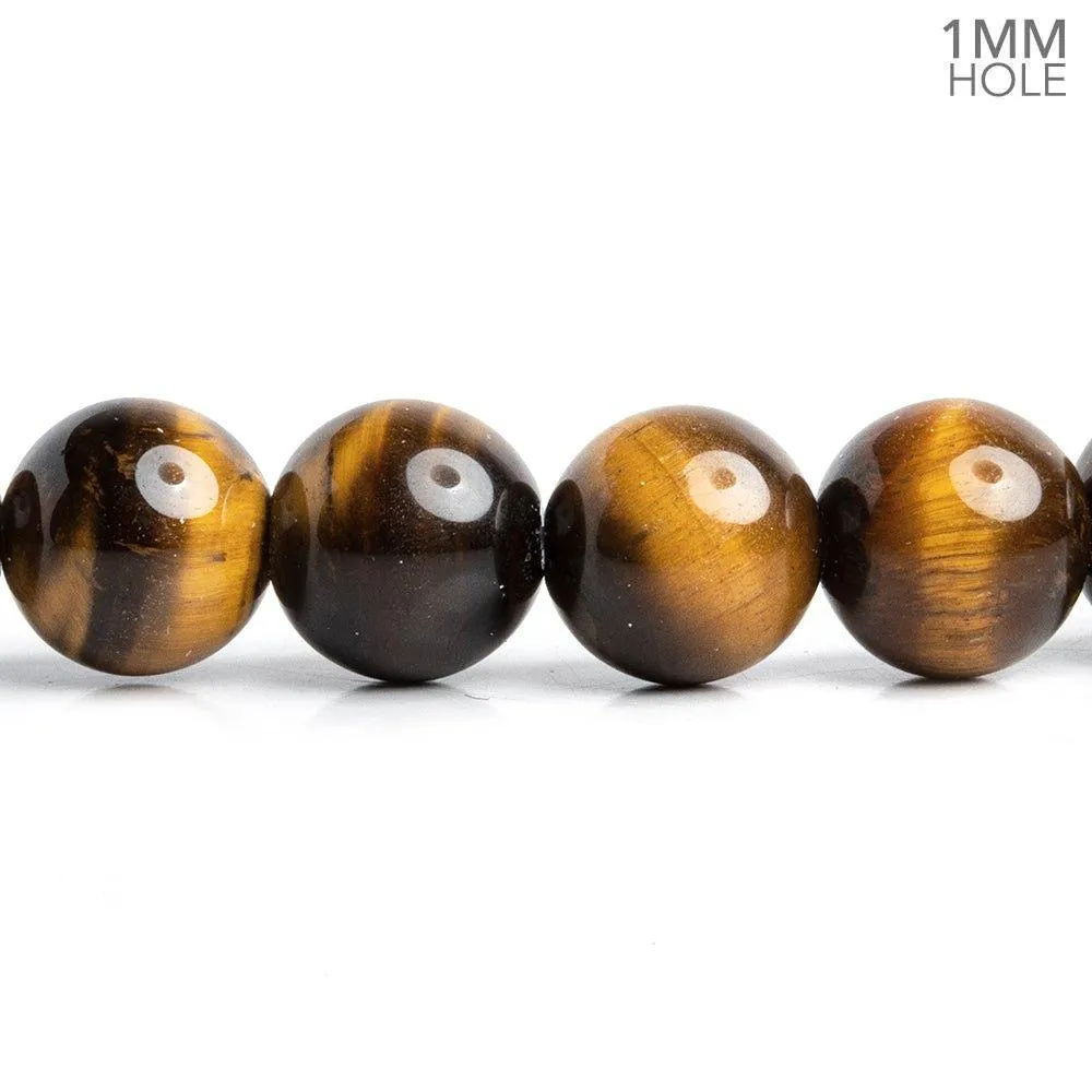 10mm Tiger's Eye Plain Round Beads 15 inch 38 pieces