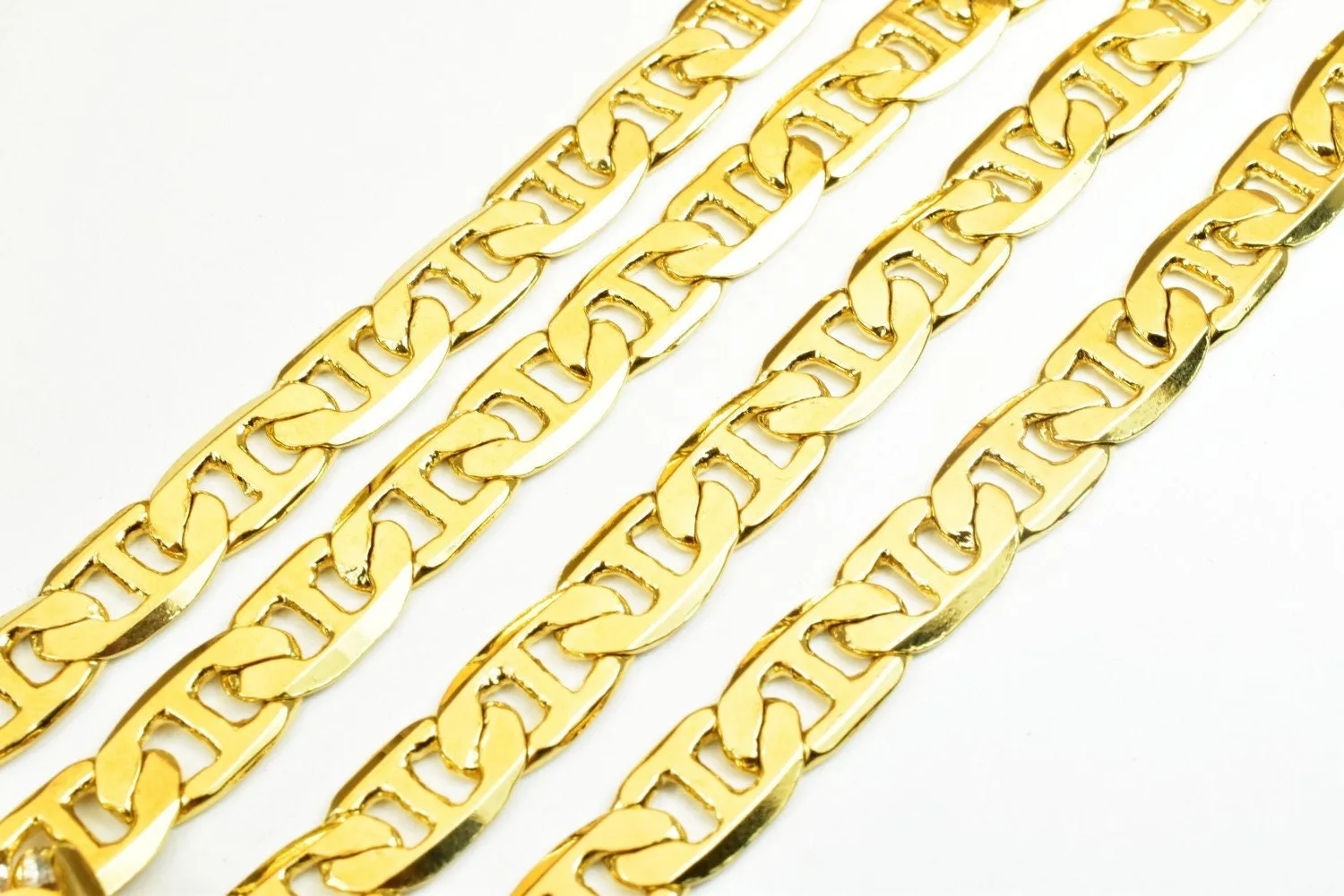 18k Gold Filled Look, EP anchor chain size 23.5" inches, width 9mm/3mm , for jewelry making cg270/cg270a