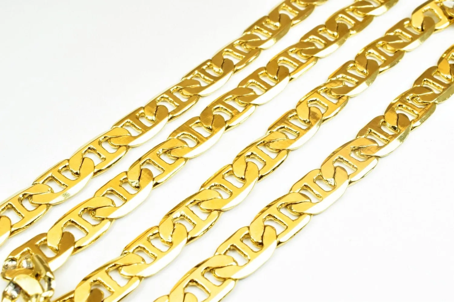 18k Gold Filled Look, EP anchor chain size 23.5" inches, width 9mm/3mm , for jewelry making cg270/cg270a