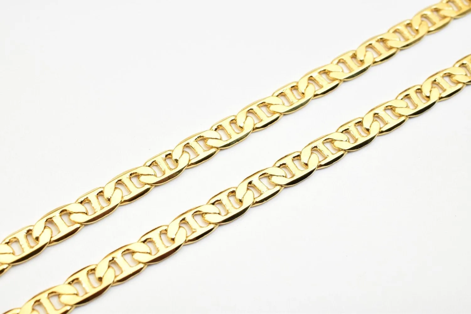 18k Gold Filled Look, EP chain anchor/mariner/rambo chain style thickness 1mm findings for jewelry making