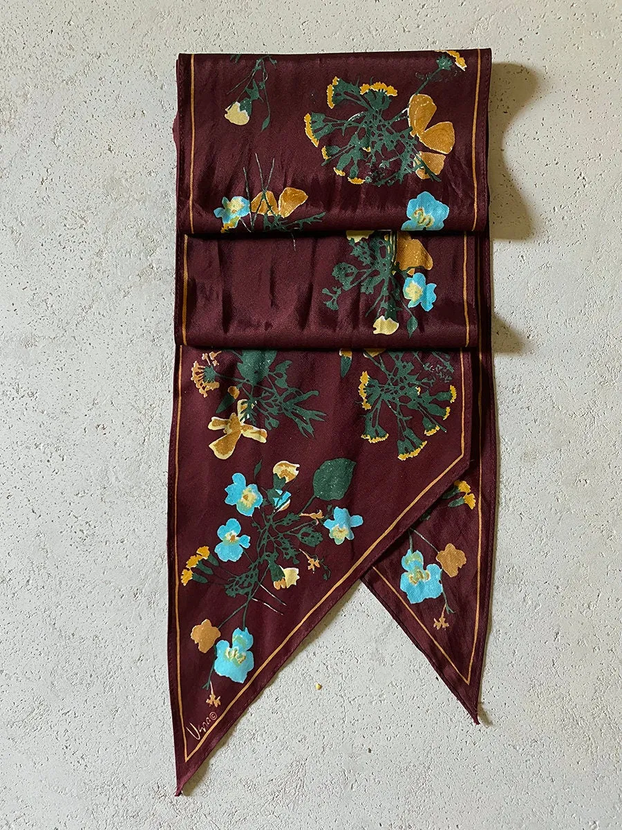 1970's Vera Wildflower Scarf