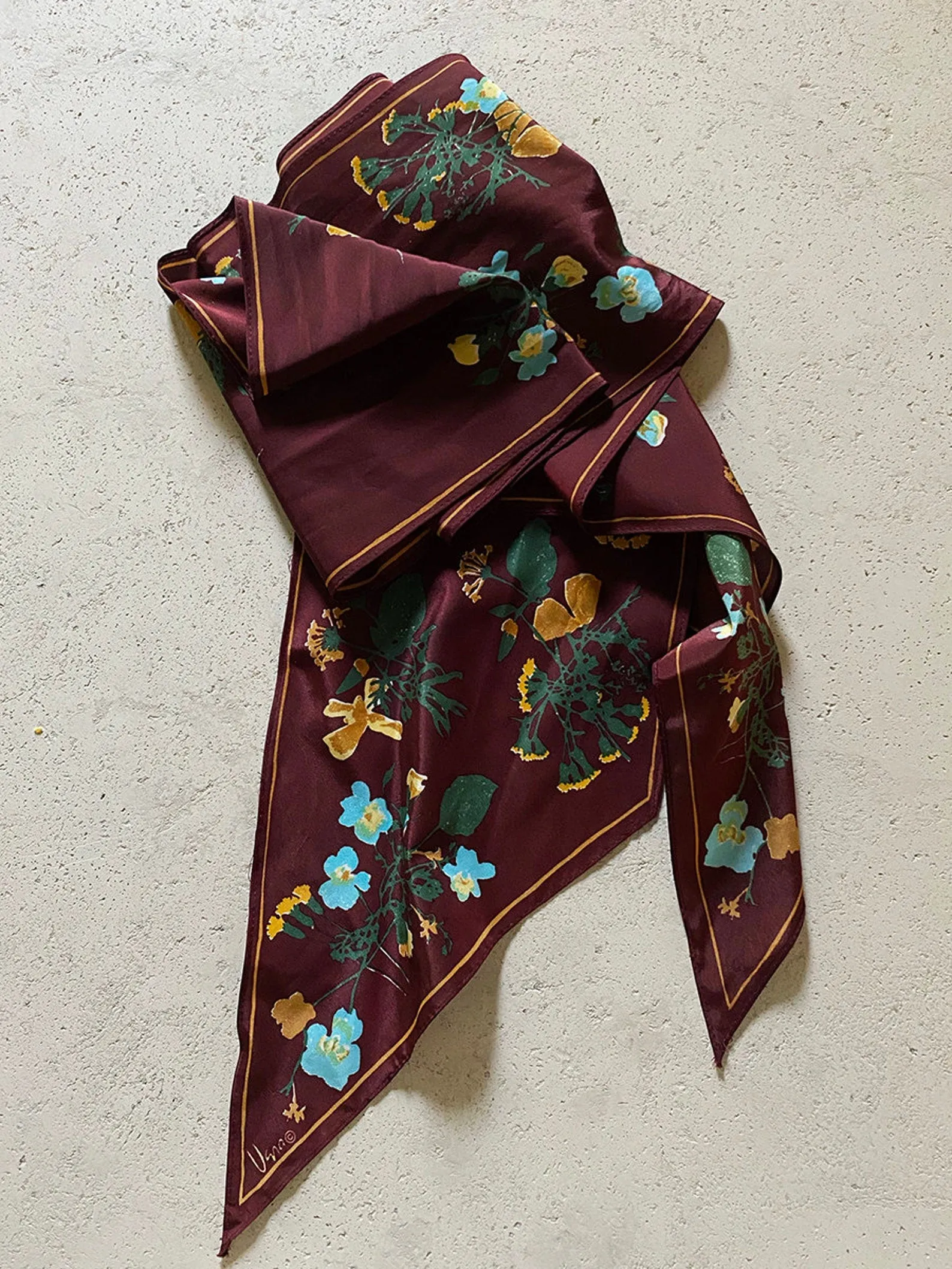 1970's Vera Wildflower Scarf