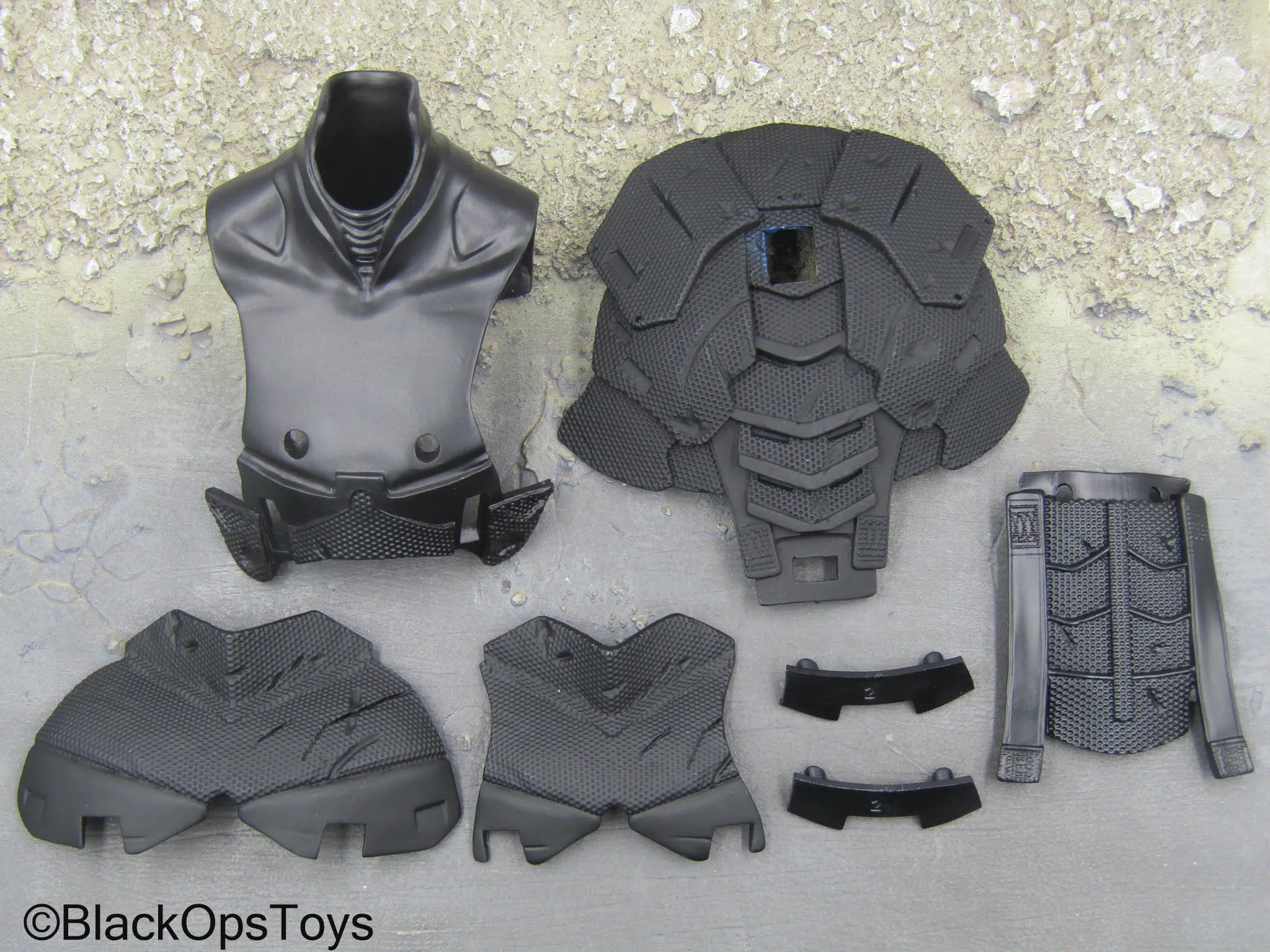 3D Printed Deathstroke Black Armor Set w/Mask, Boots, & Pistol Set