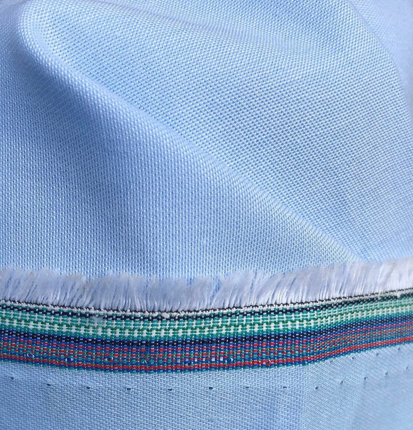 58" 100% Cotton Pima Chambray 6 OZ Light Baby Blue Apparel Woven Fabric By the Yard