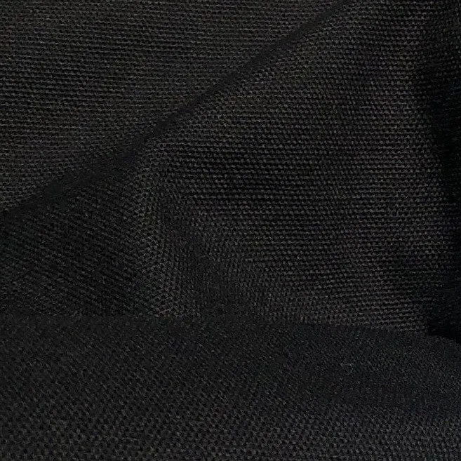 60" 100% Cotton Canvas 7 OZ Pitch Black Apparel and Face Mask Woven Fabric By the Yard