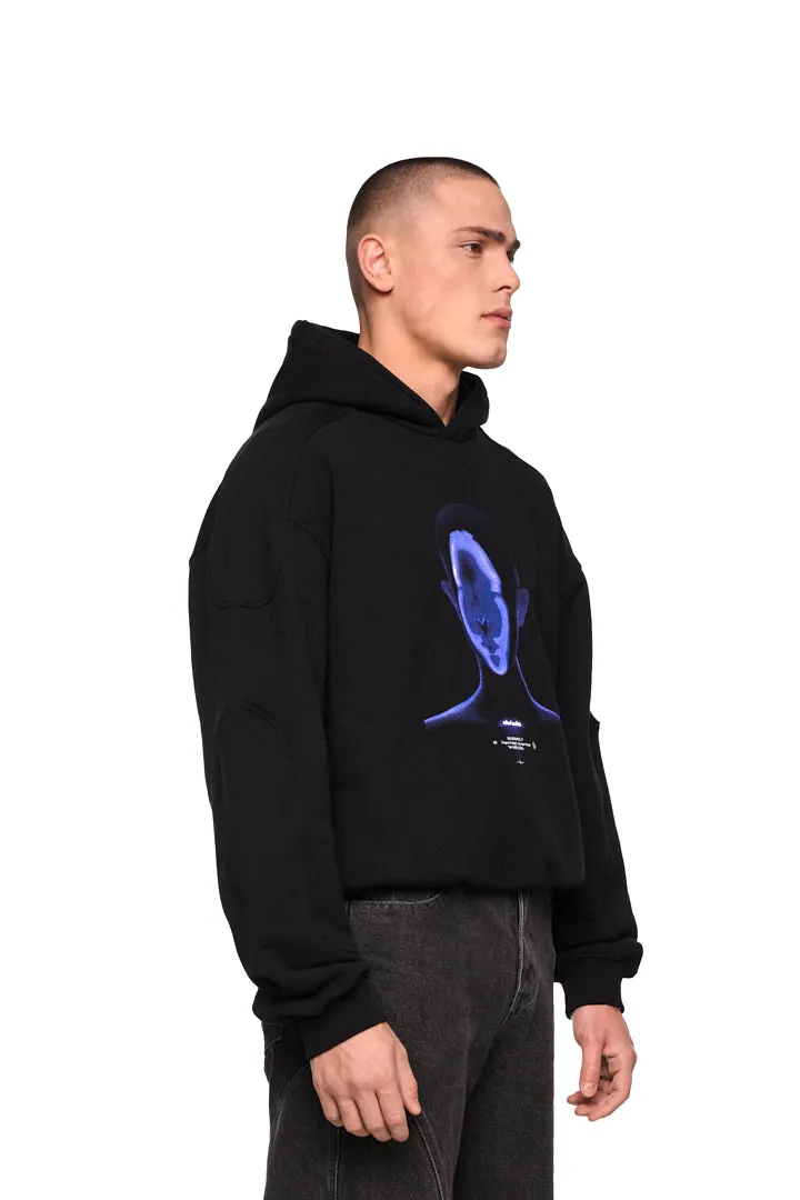 Alien Intel Mask Hoodie Blue