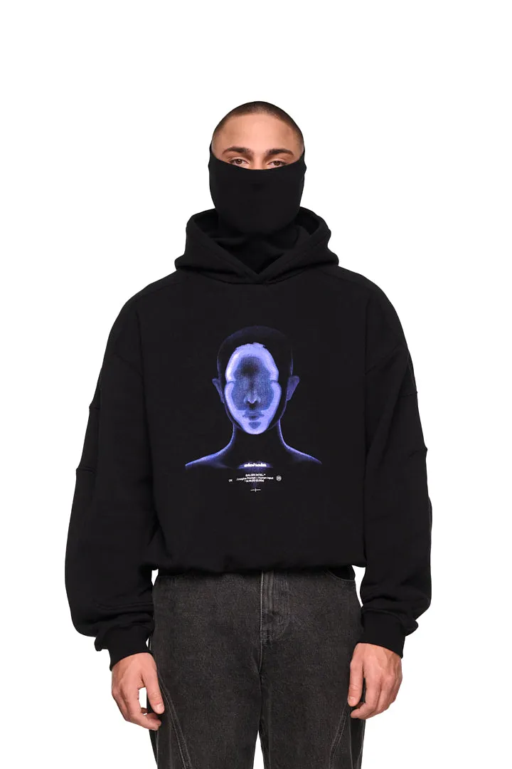 Alien Intel Mask Hoodie Blue