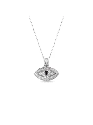 Alina Eye Necklace Silver