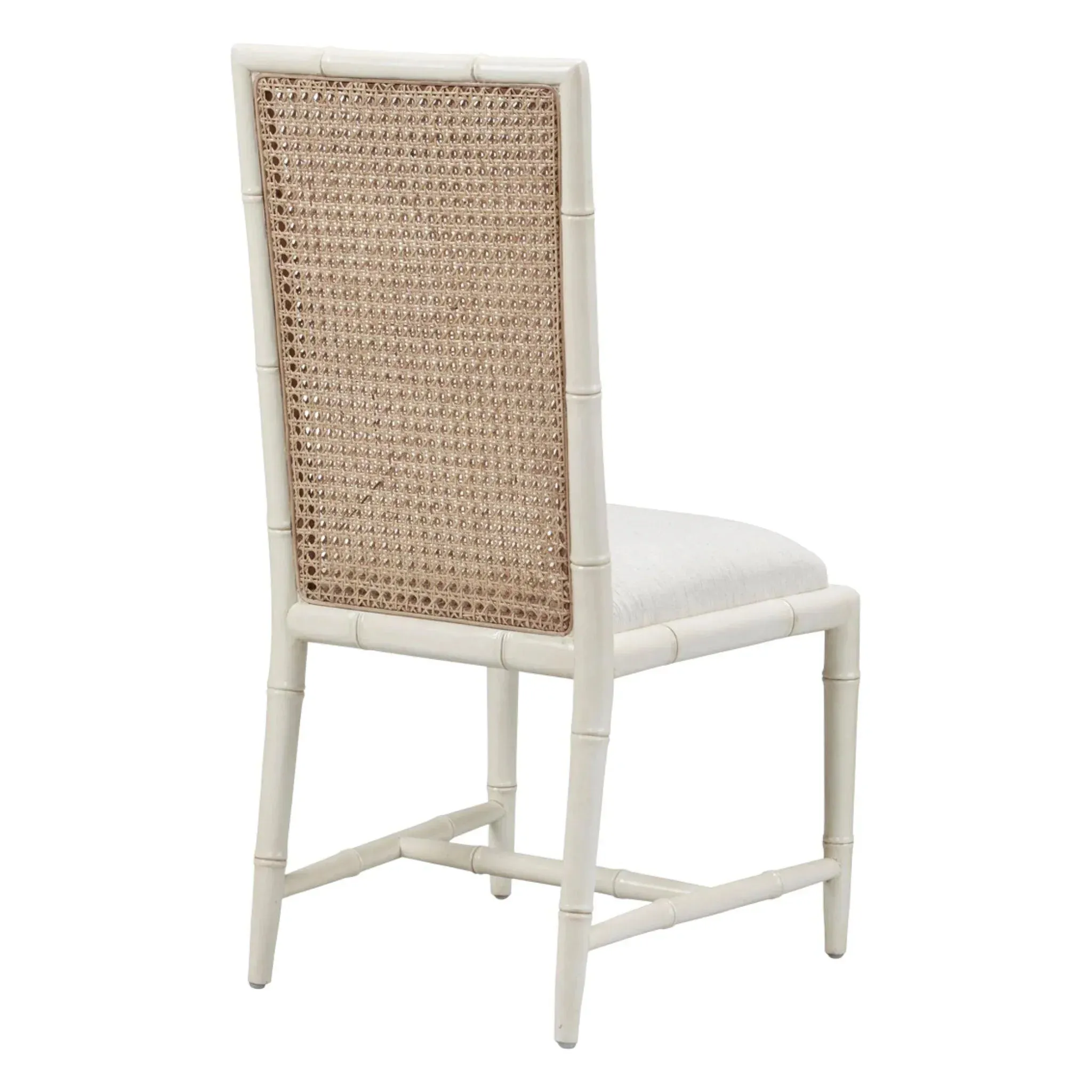 Bamboo Dining Side Chairs with Cane Backs