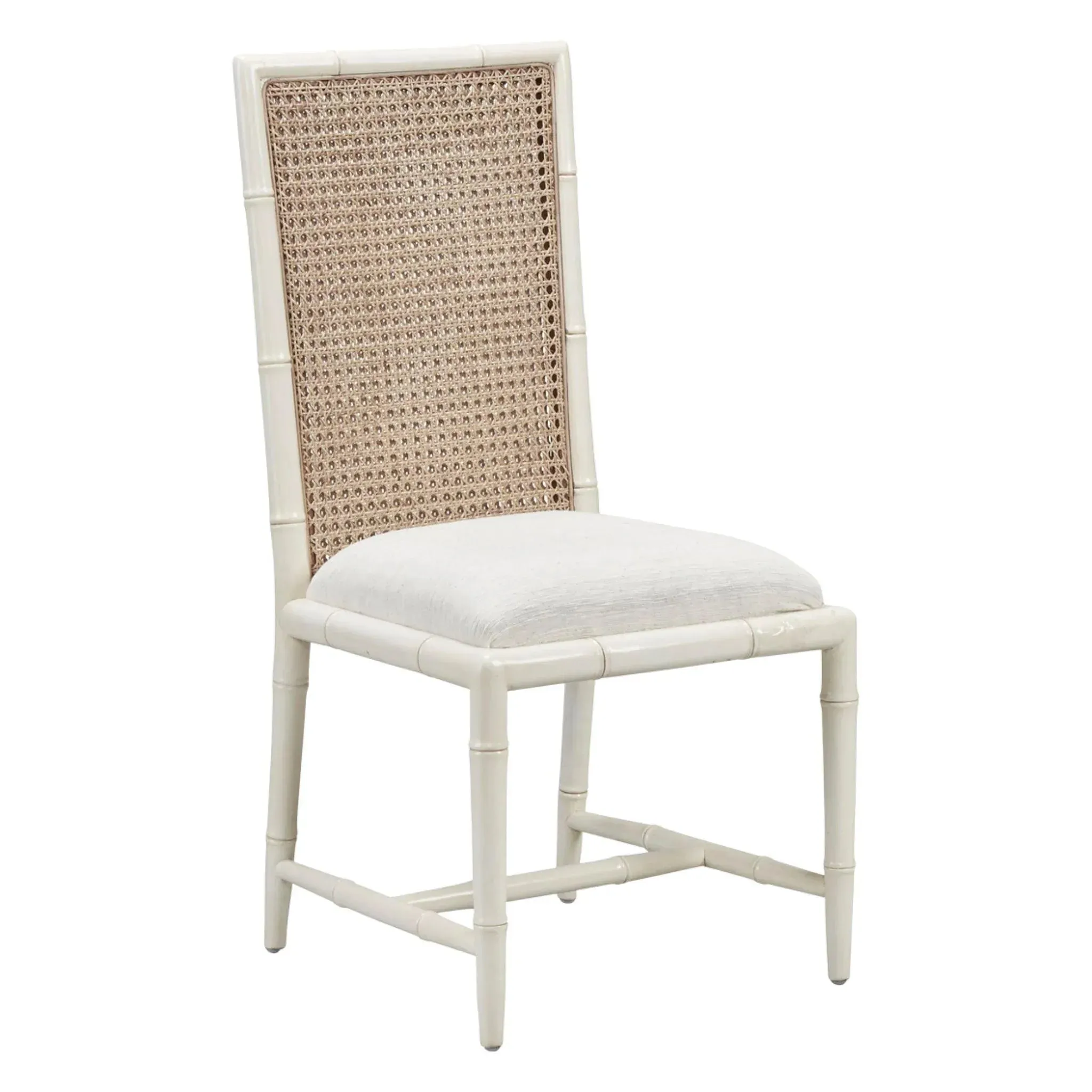 Bamboo Dining Side Chairs with Cane Backs