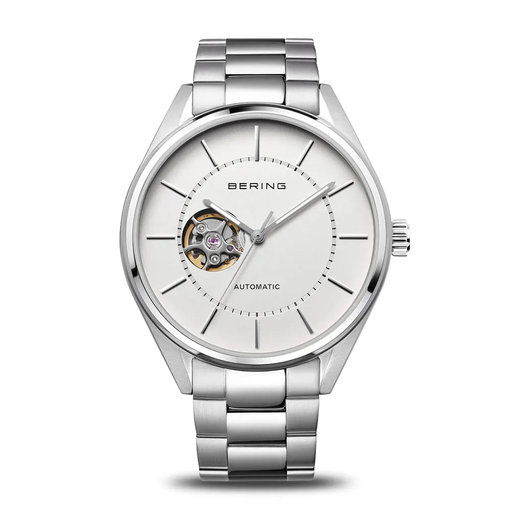 Bering Men's Automatic 43mm Polished/brushed Silver Steel Bracelet Watch 16743-704