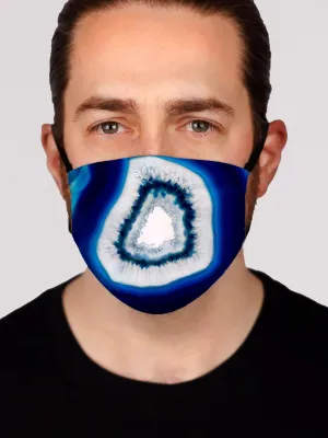 Blue Geode Face Mask