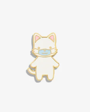 Cat w/ Mask Lapel Pin