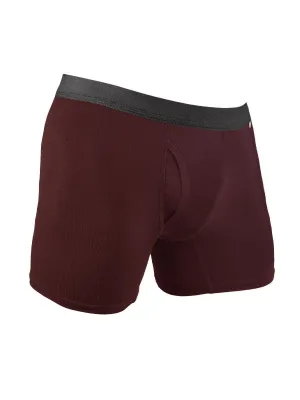 Closeout: Maroon Color Brief With Fly Made in USA - Just a Few XL Left