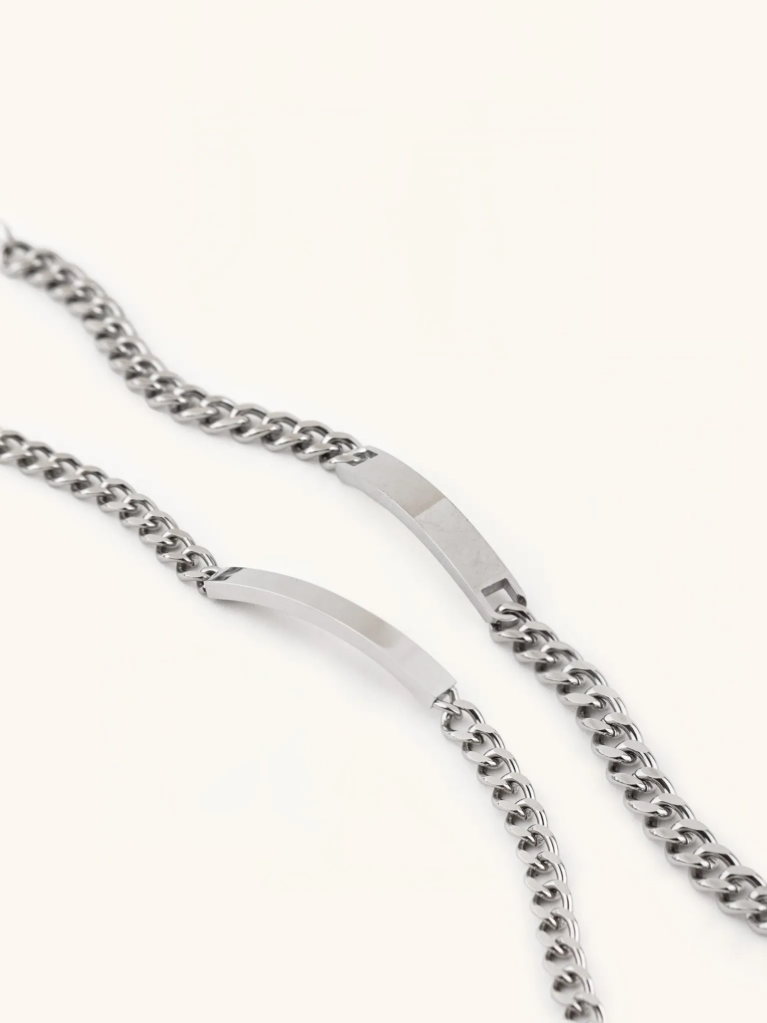 Curb Chain Engravable Plate Bracelet