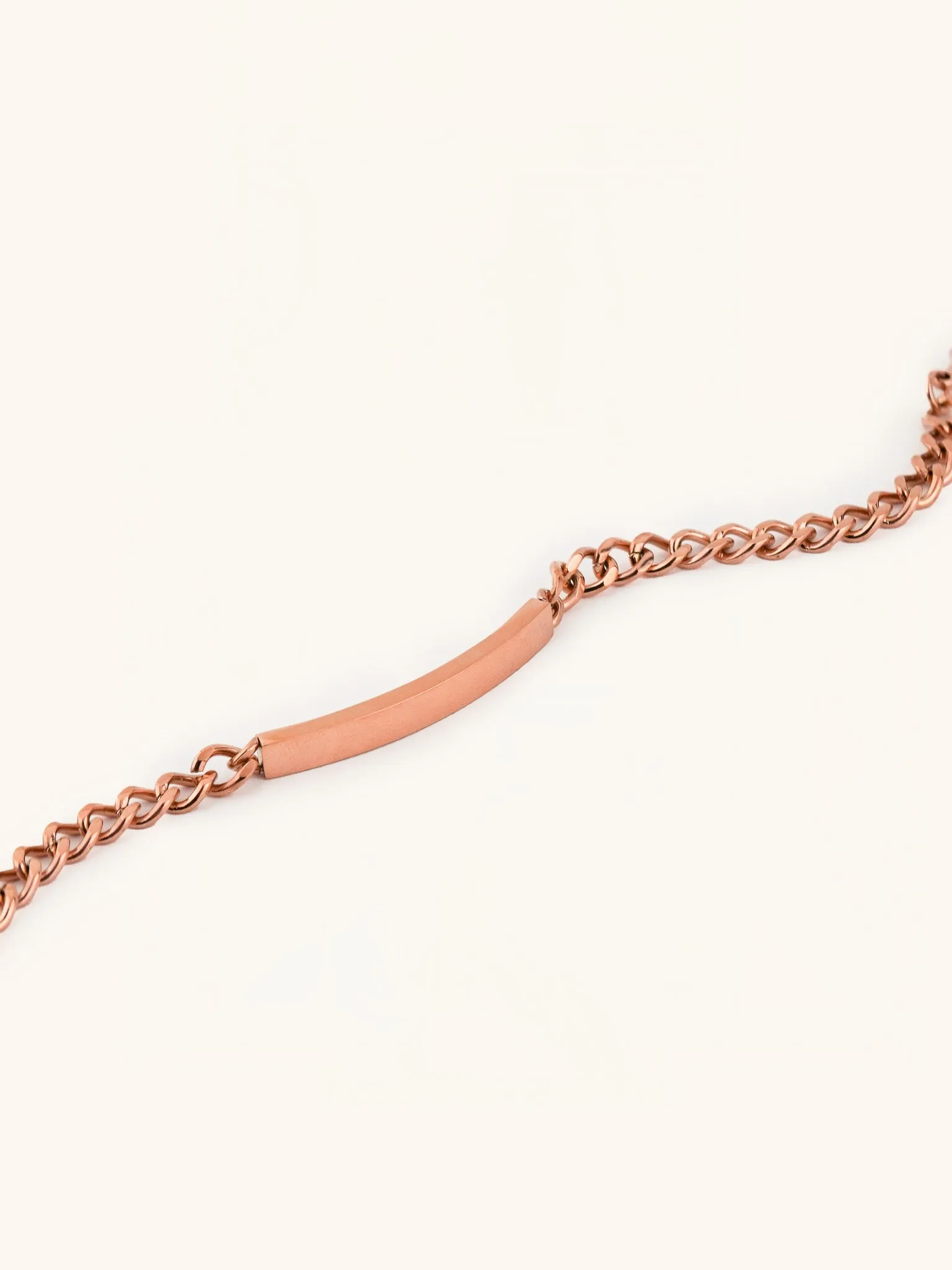 Curb Chain Engravable Plate Bracelet