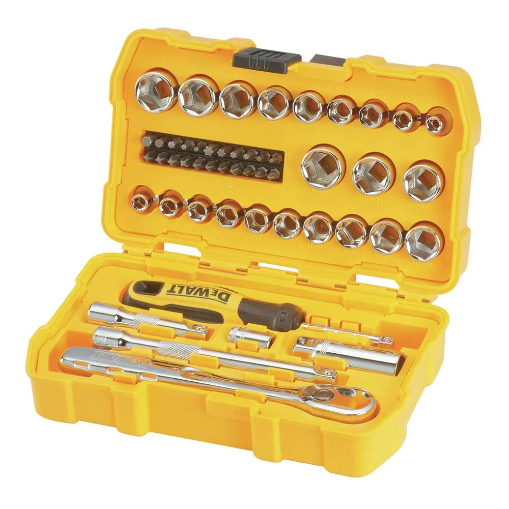 DeWALT DWMT81611T 3/8’’ Mechanics Nano Bit Tool Set, Polished Chrome (50 PC)