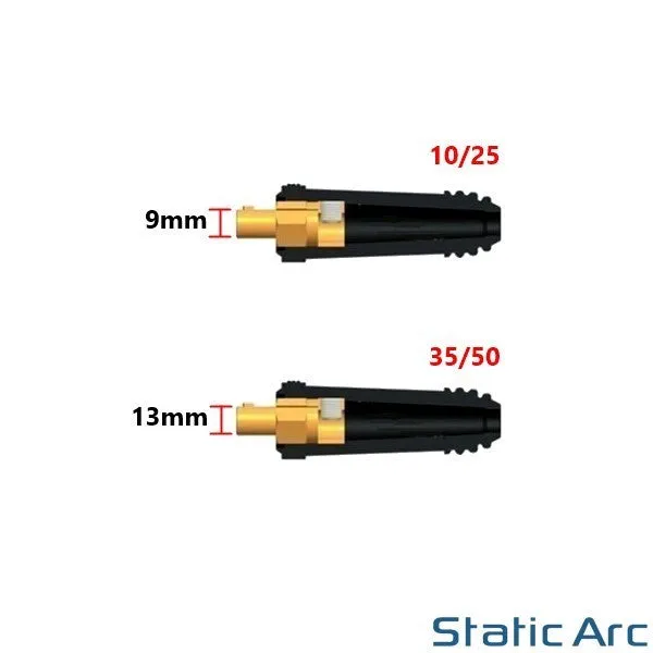 DINSE DKJ PLUG CONNECTOR WELDING CABLE REPAIR MALE ADAPTER 10-25 35-50