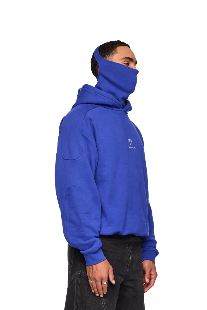 Discreet Mask Hoodie Blue