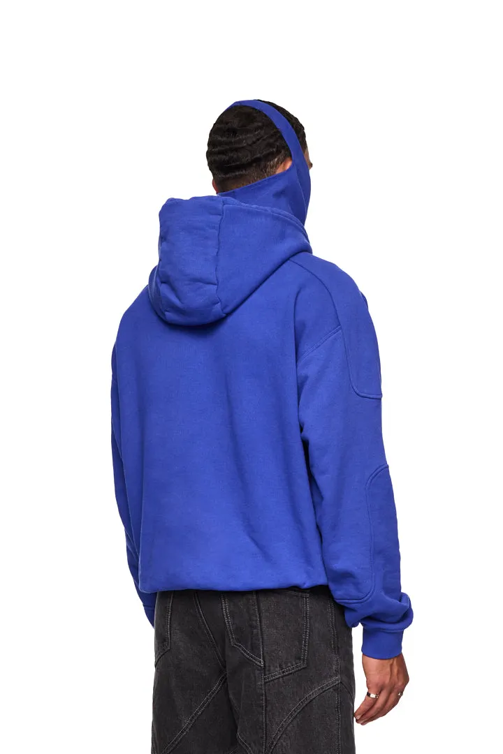 Discreet Mask Hoodie Blue