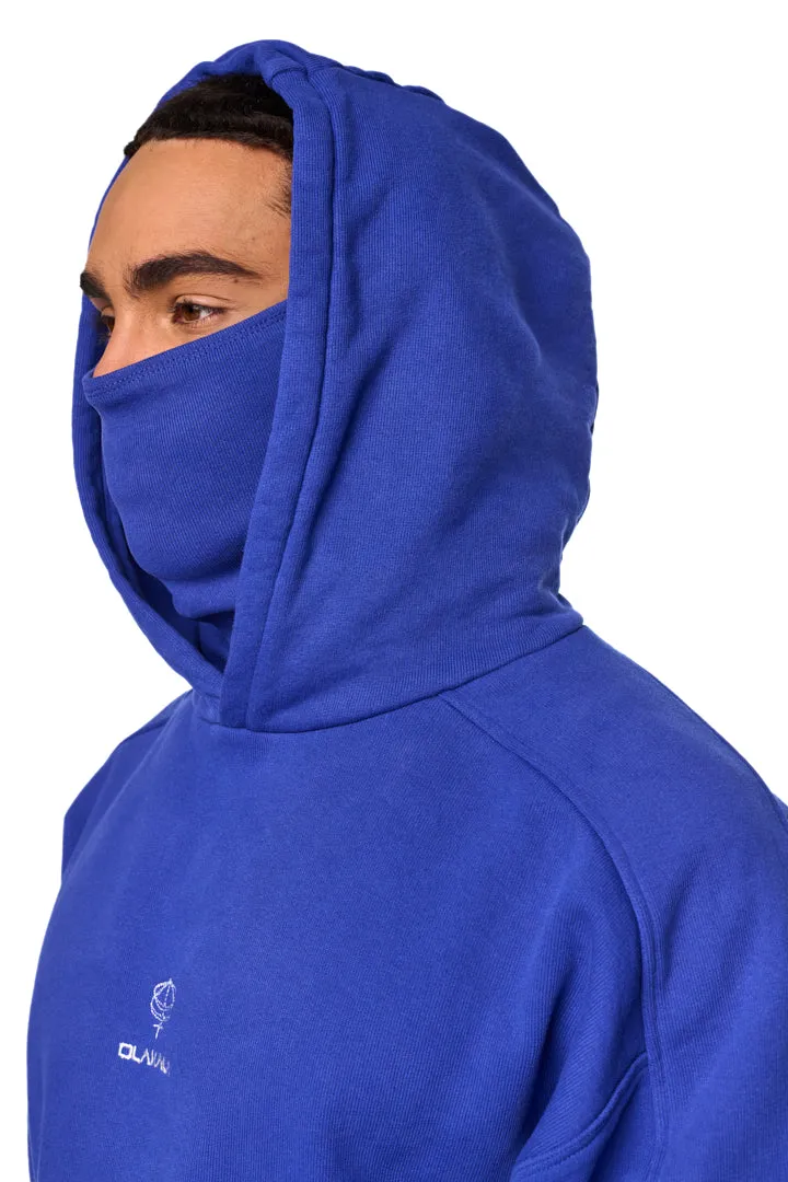 Discreet Mask Hoodie Blue