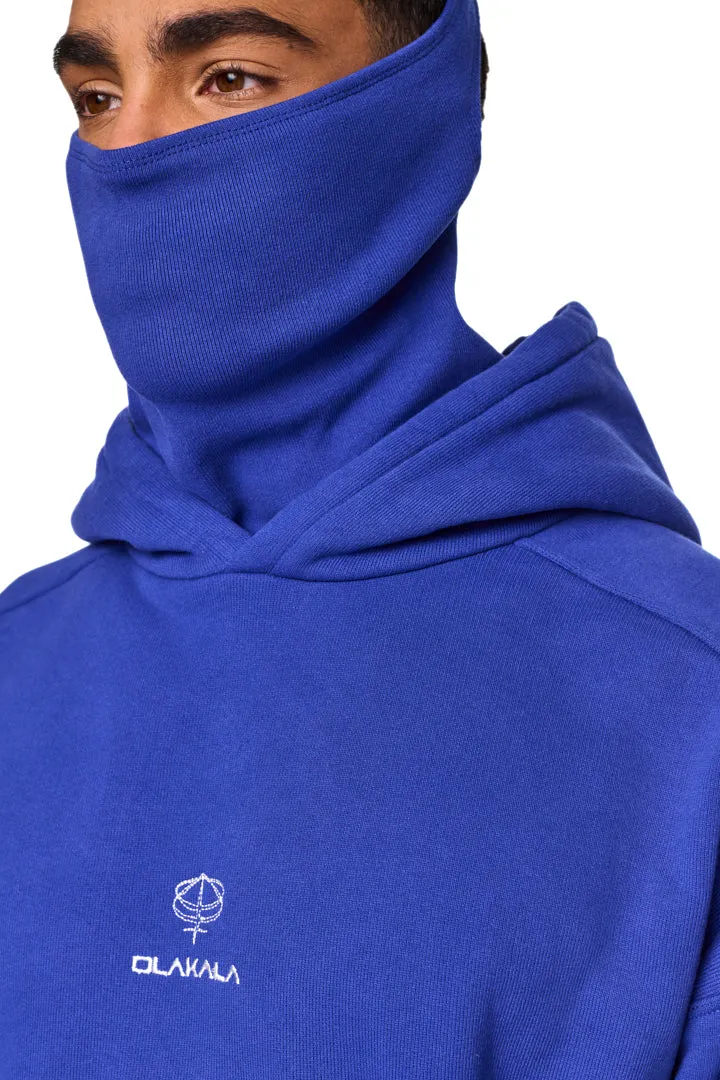 Discreet Mask Hoodie Blue