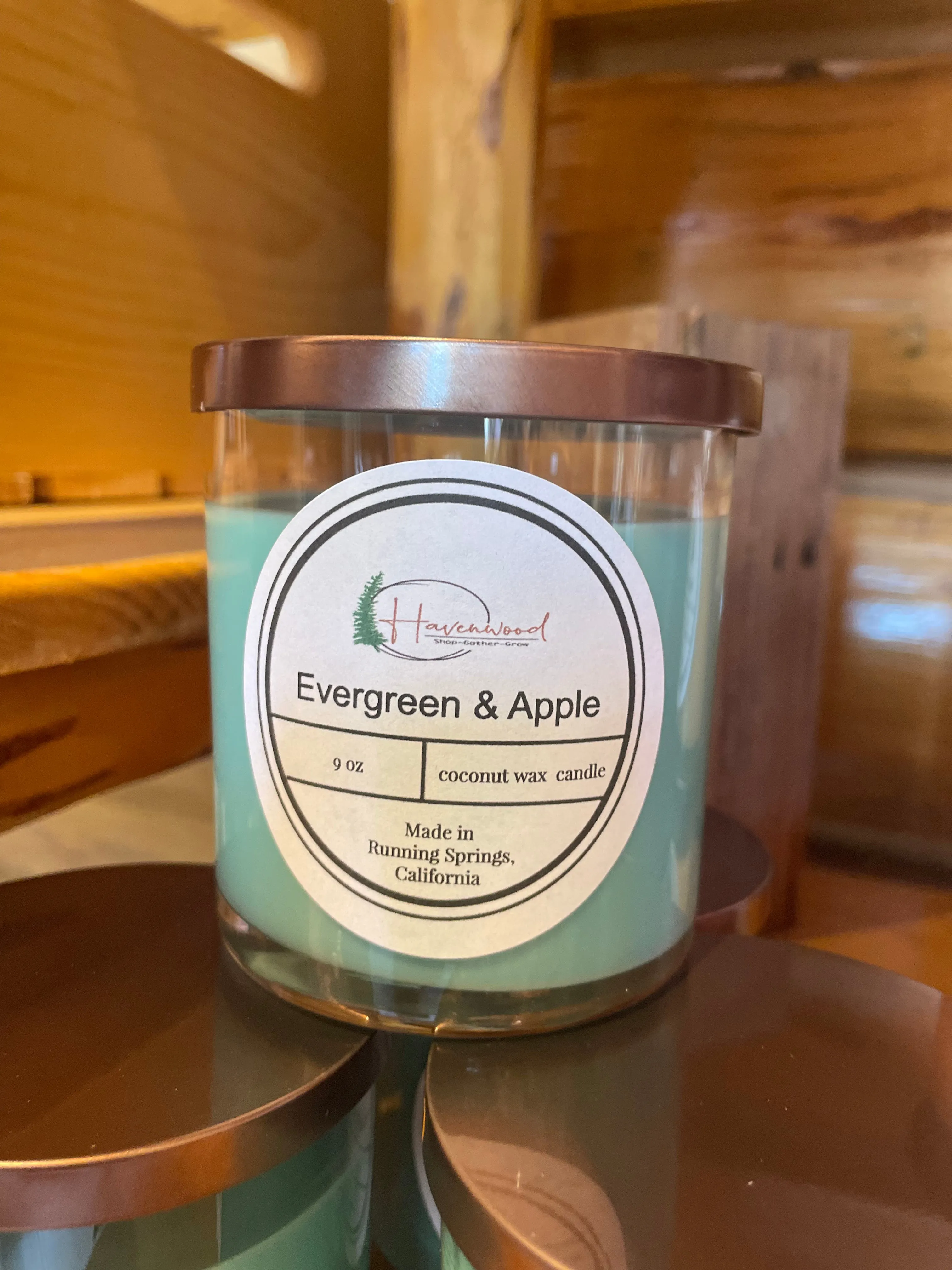 Evergreen & Apple Candle