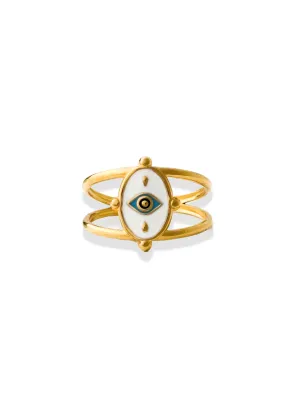 EYE TO EYE WHITE WATER RESISTANT RING