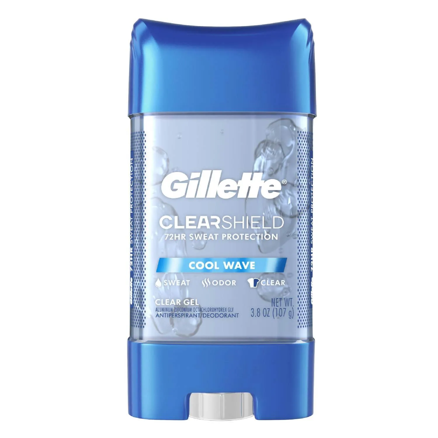 Gillette Antiperspirant & Deodorant Clear Gel, Cool Wave - 3.8 Oz - 5 Pack