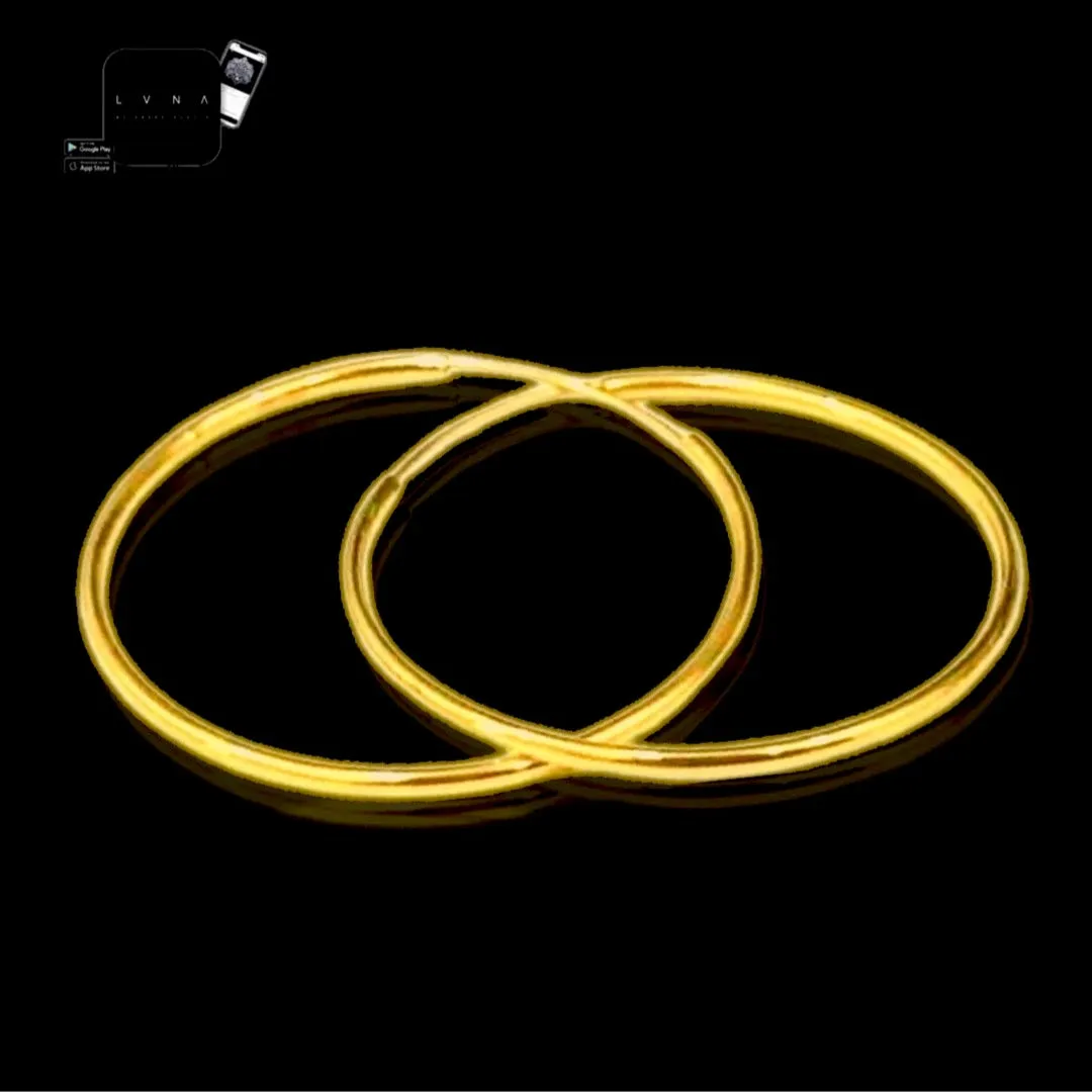 #GOLD2024 | 18K 25MM Large Golden Hoop Earrings