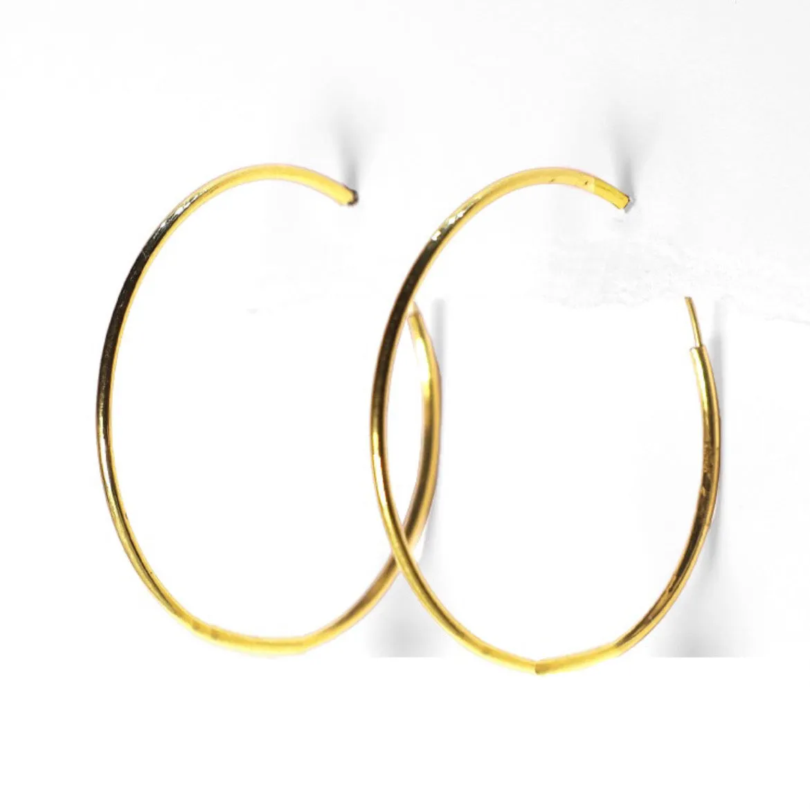 #GOLD2024 | 18K 25MM Large Golden Hoop Earrings