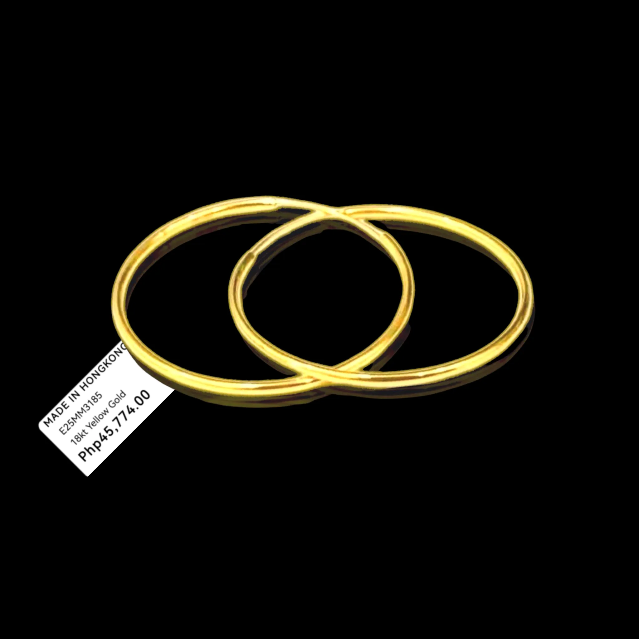 #GOLD2024 | 18K 25MM Large Golden Hoop Earrings