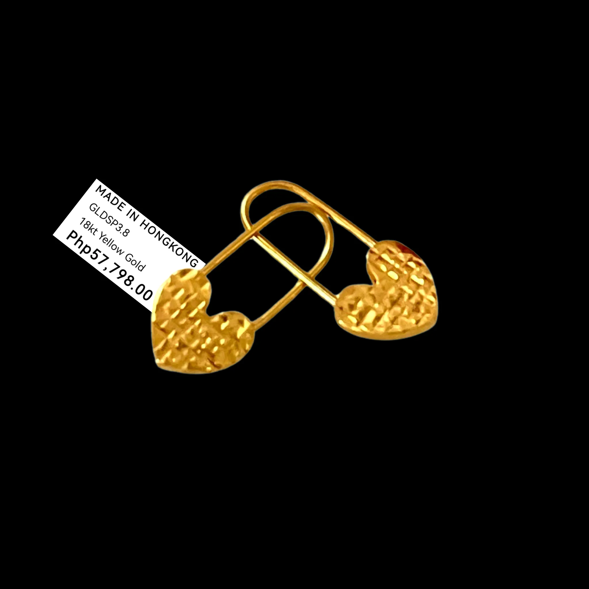 #GOLD2024 | 18K Golden Heart Lock Earrings