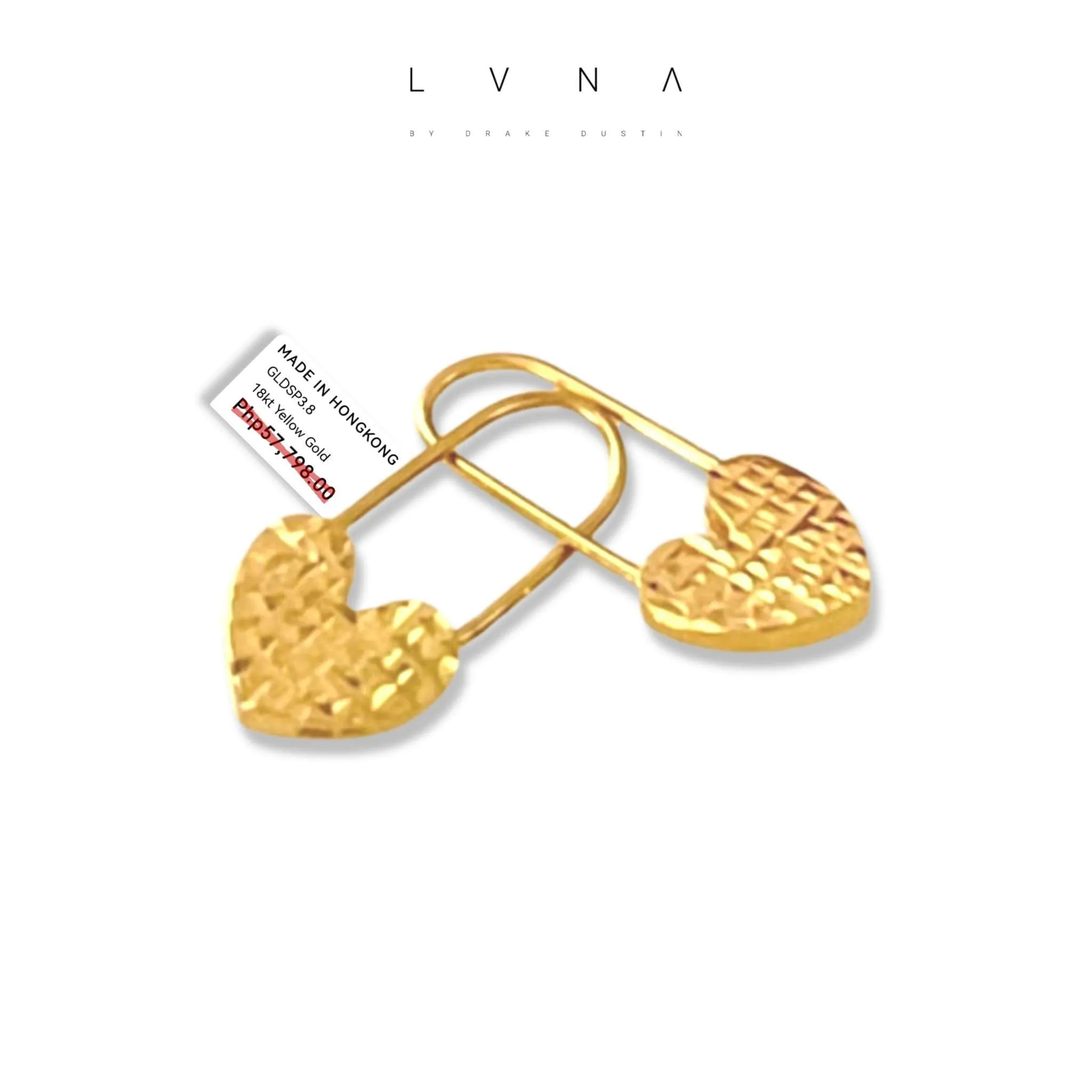 #GOLD2024 | 18K Golden Heart Lock Earrings