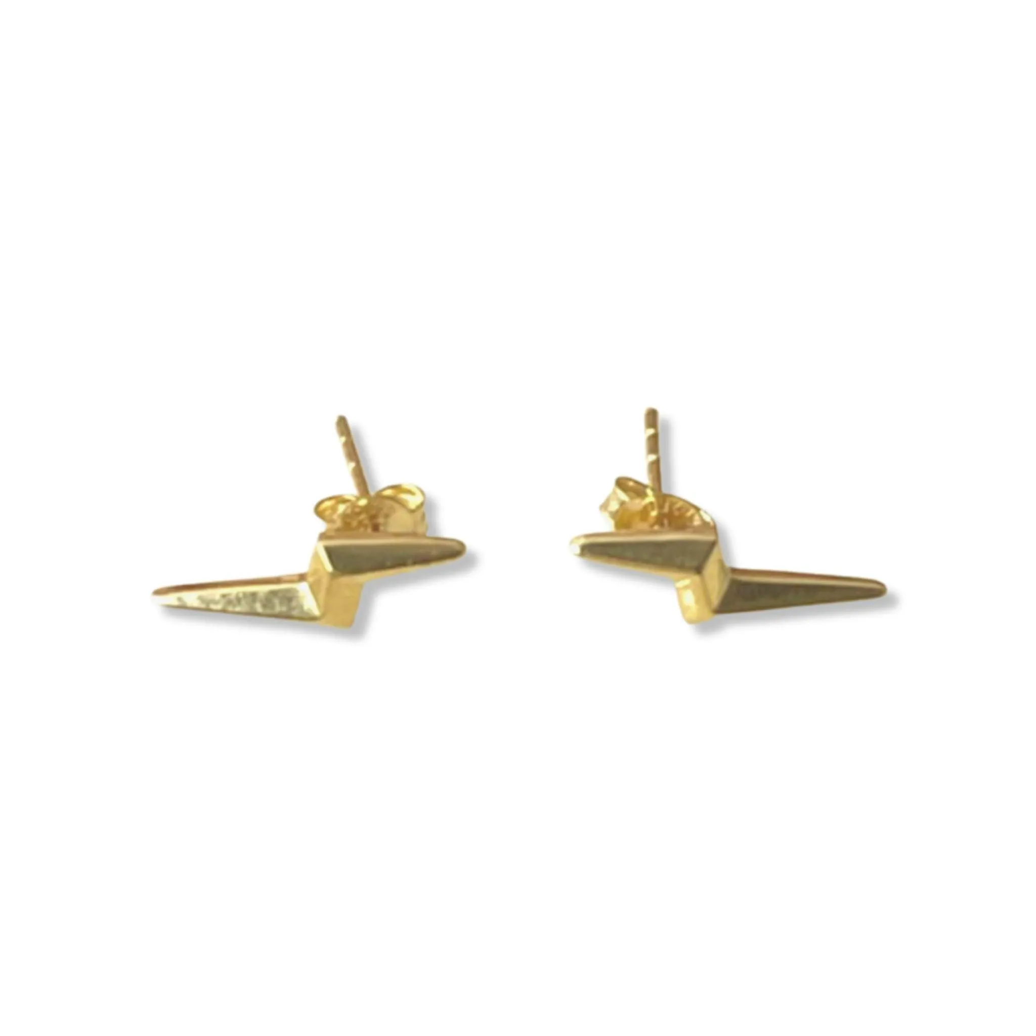 #GOLD2024 | 18K Golden Lightning Stud Earrings