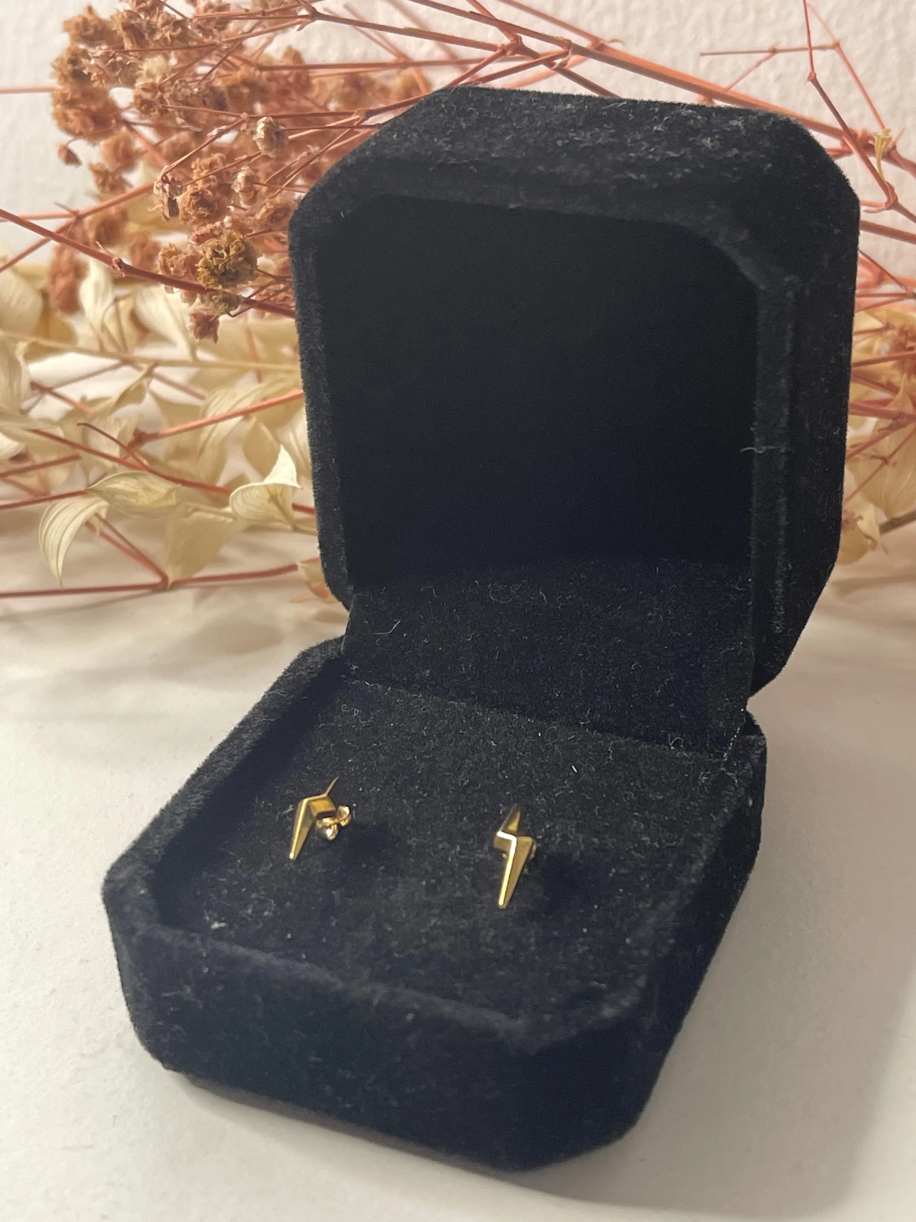 #GOLD2024 | 18K Golden Lightning Stud Earrings