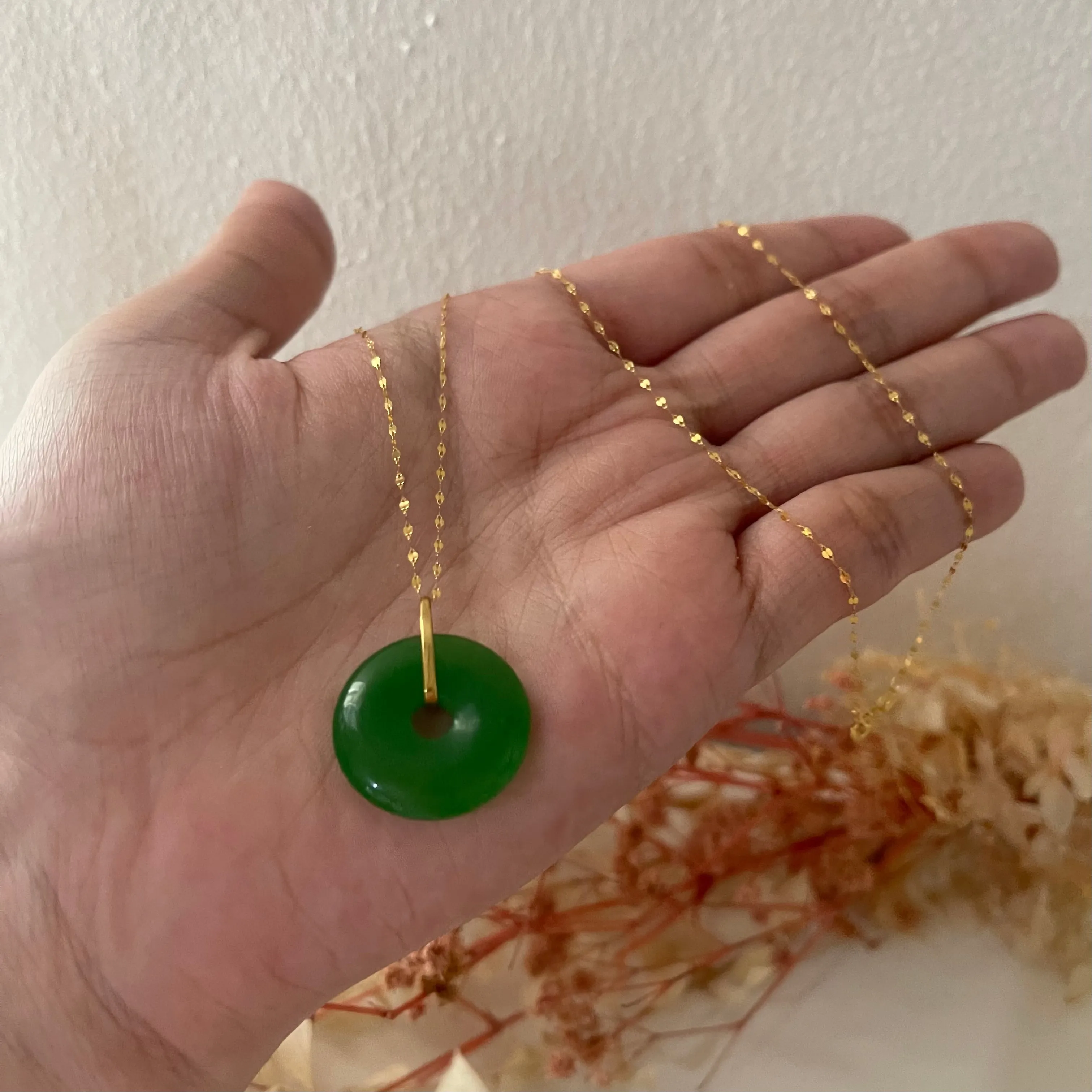 #GOLD2024 | 18K Golden Medium Jade Necklace