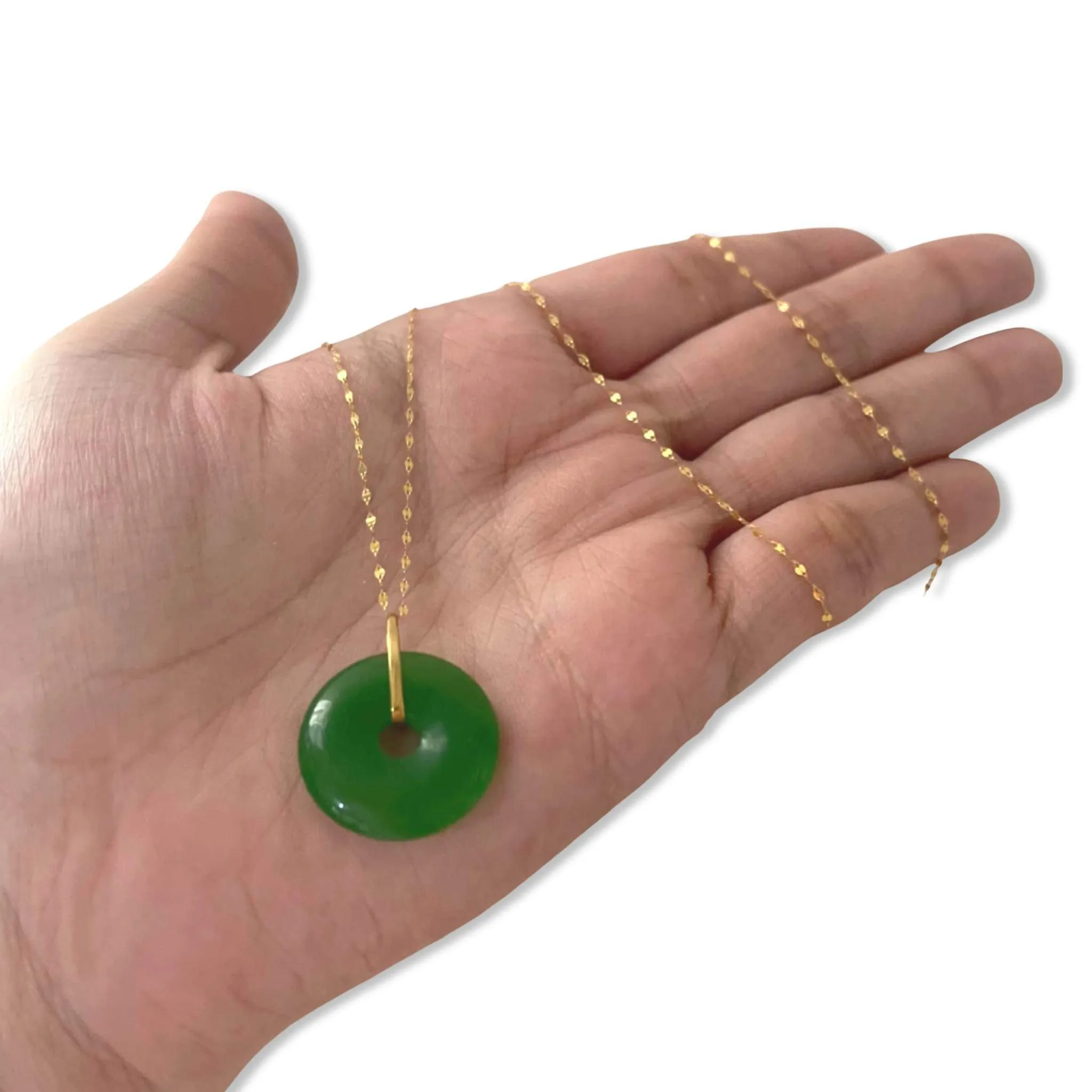 #GOLD2024 | 18K Golden Medium Jade Necklace