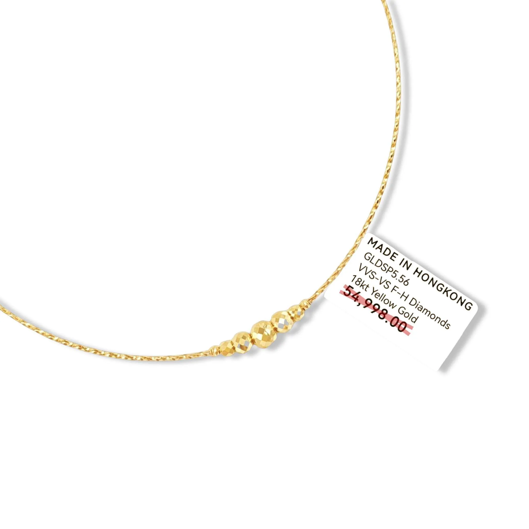 #GOLD2024 | 18K Golden Omega Beaded Necklace 16”