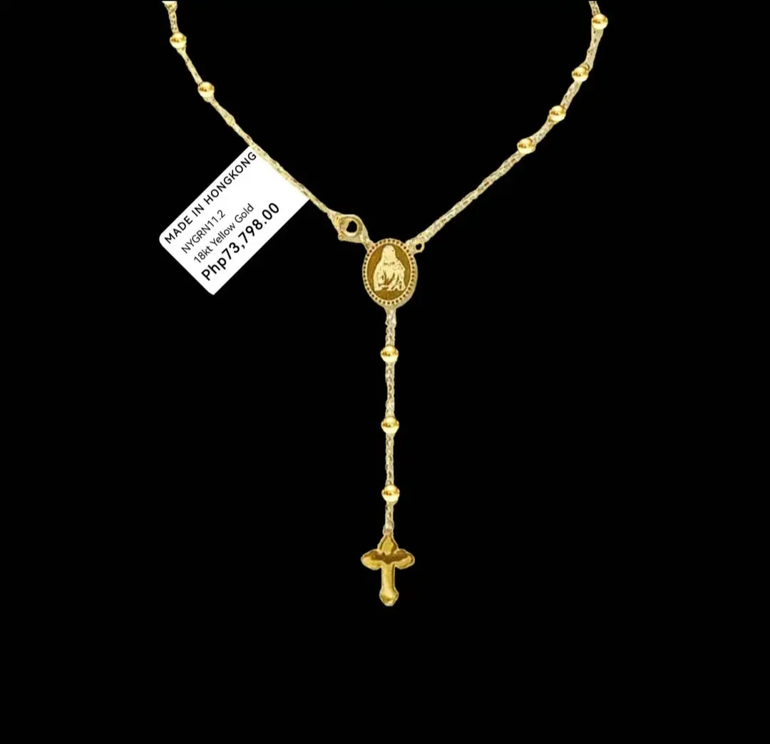 #GOLD2024 | 18K Golden Religious Rosary Necklace 20”