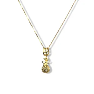 #GOLD2024 | 18K Golden Ribbon Necklace Foxtail Chain 18”