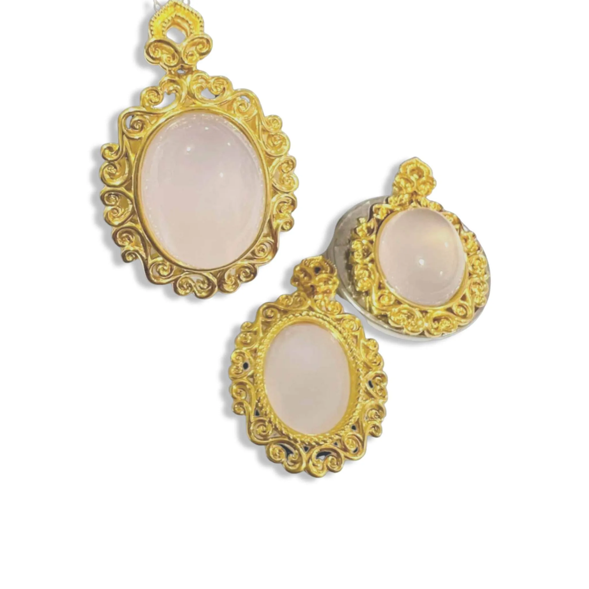 #GOLD2024 | 18K Golden Rose Quartz Necklace Classic Chain