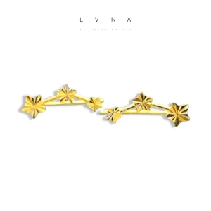 #GOLD2024 | 18K Golden Triple Star Lightweight Earrings