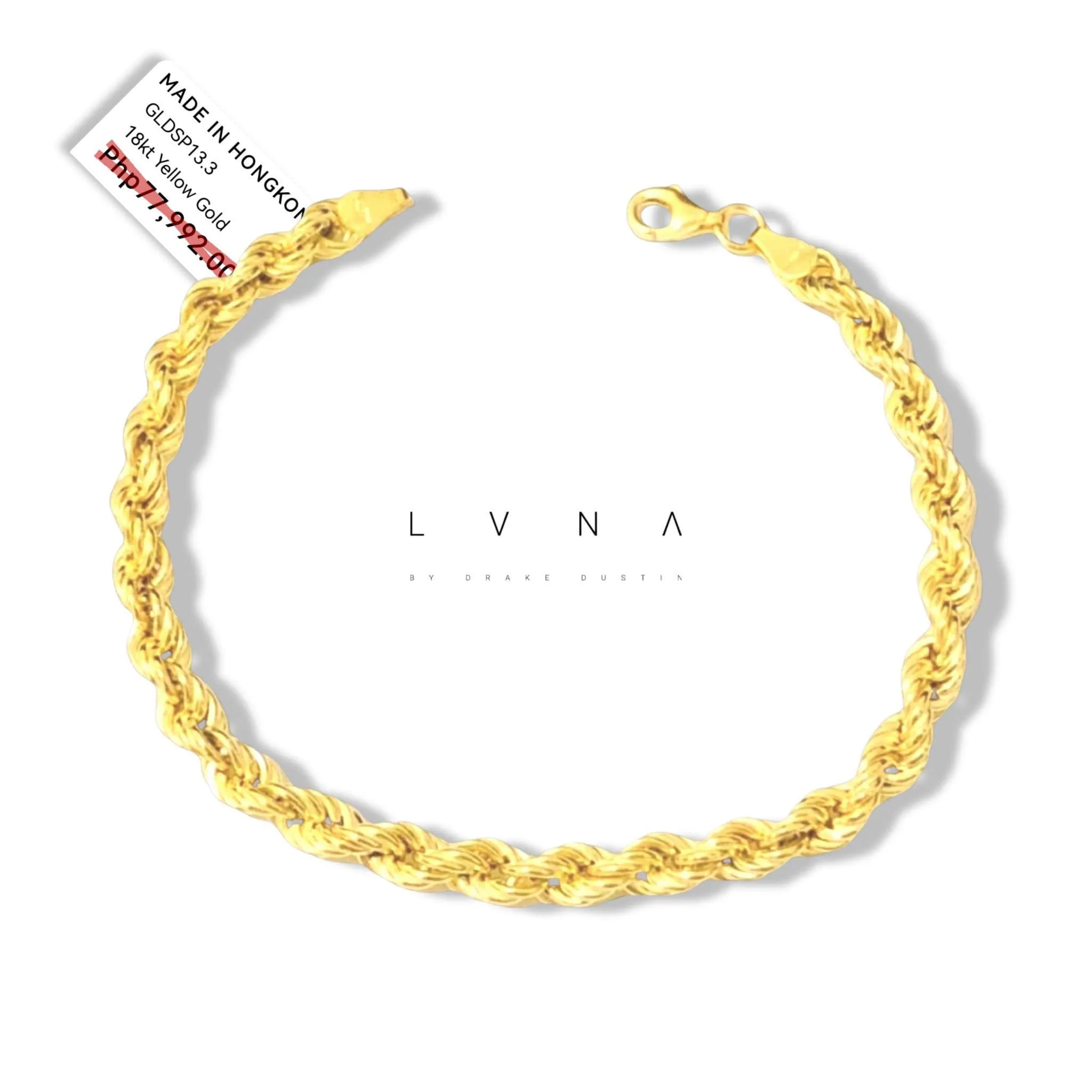 #GOLD2024 | 18K Golden Unisex Rope Bracelet