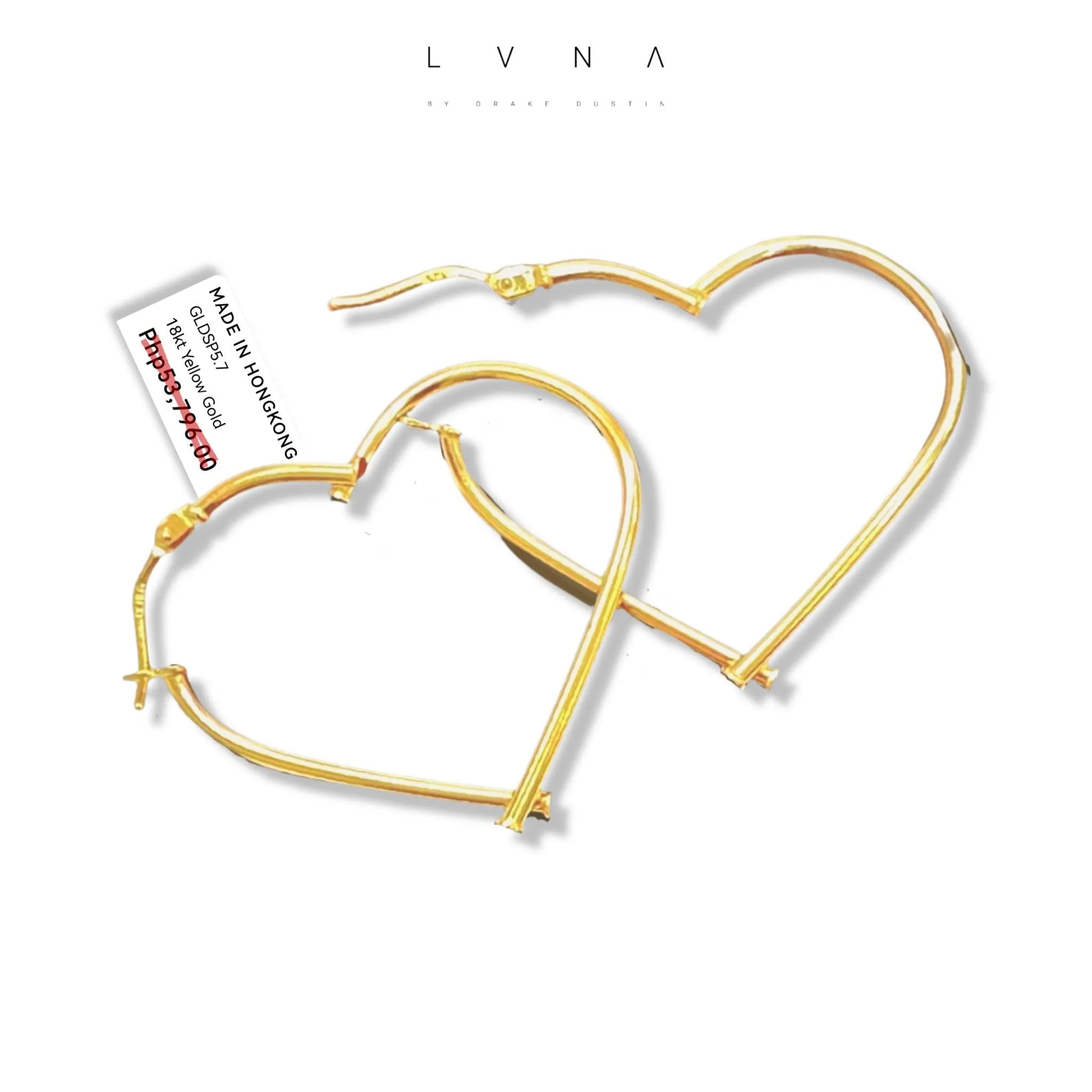 #GOLD2024 | 18K Large Golden Heart Hoop Earrings