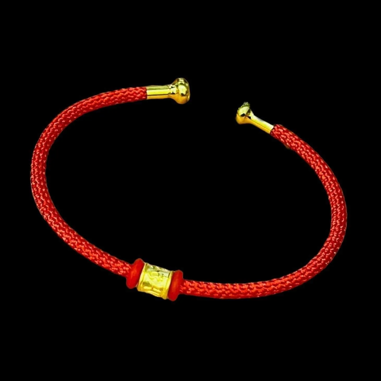 #GOLD2024 | 24K Lucky Mantra Barrel Wooven Rope Bangle