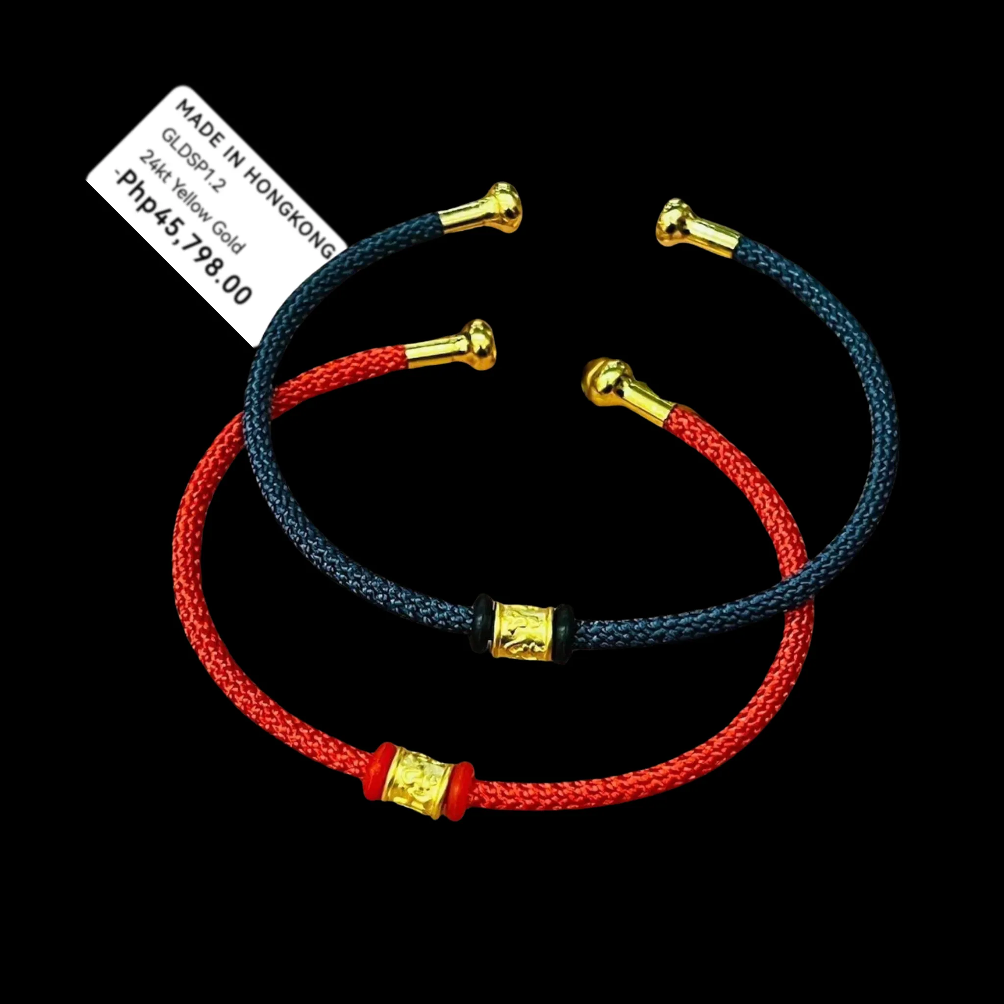 #GOLD2024 | 24K Lucky Mantra Barrel Wooven Rope Bangle