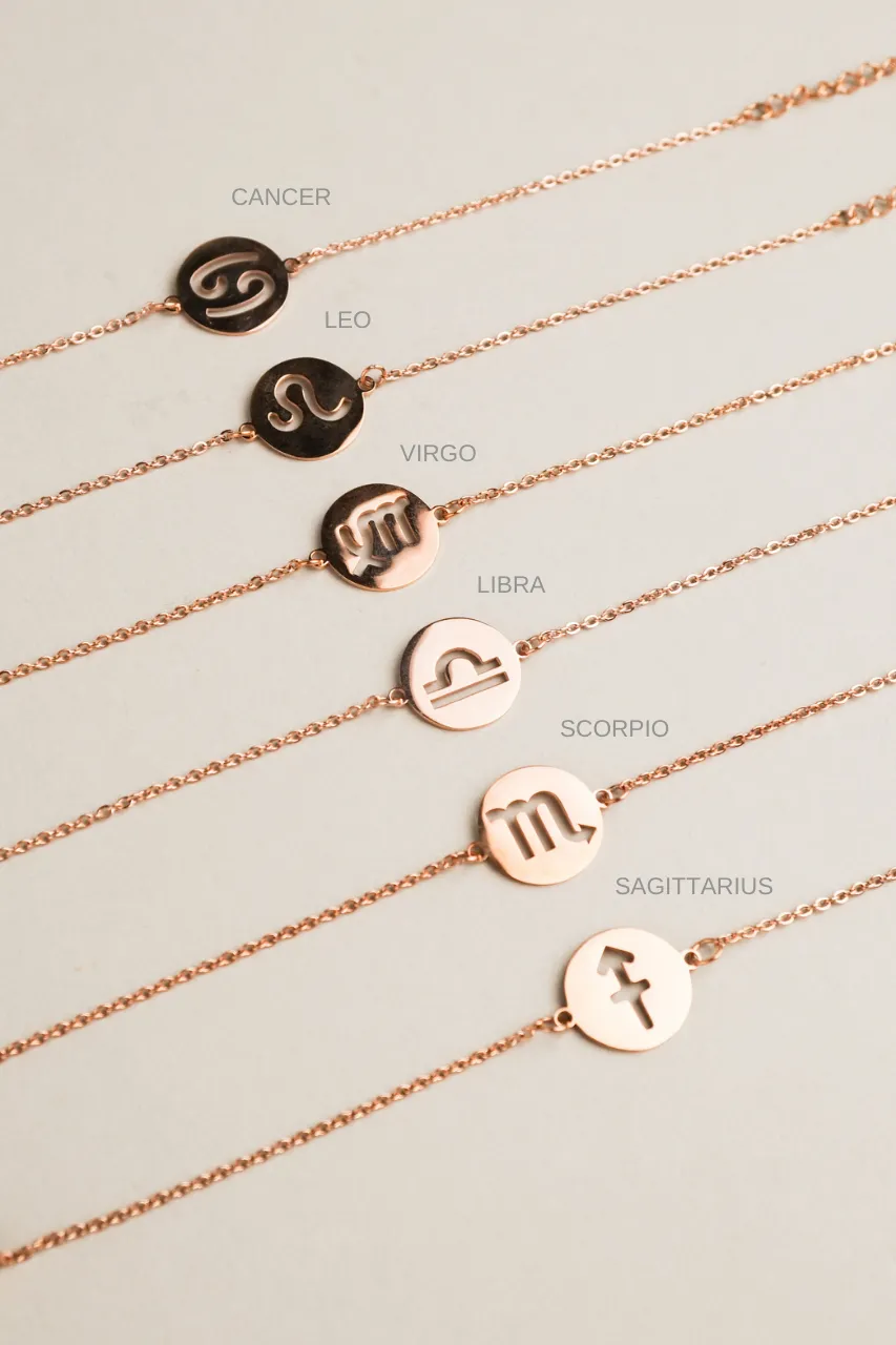 Horoscope Sign Chain Bracelet